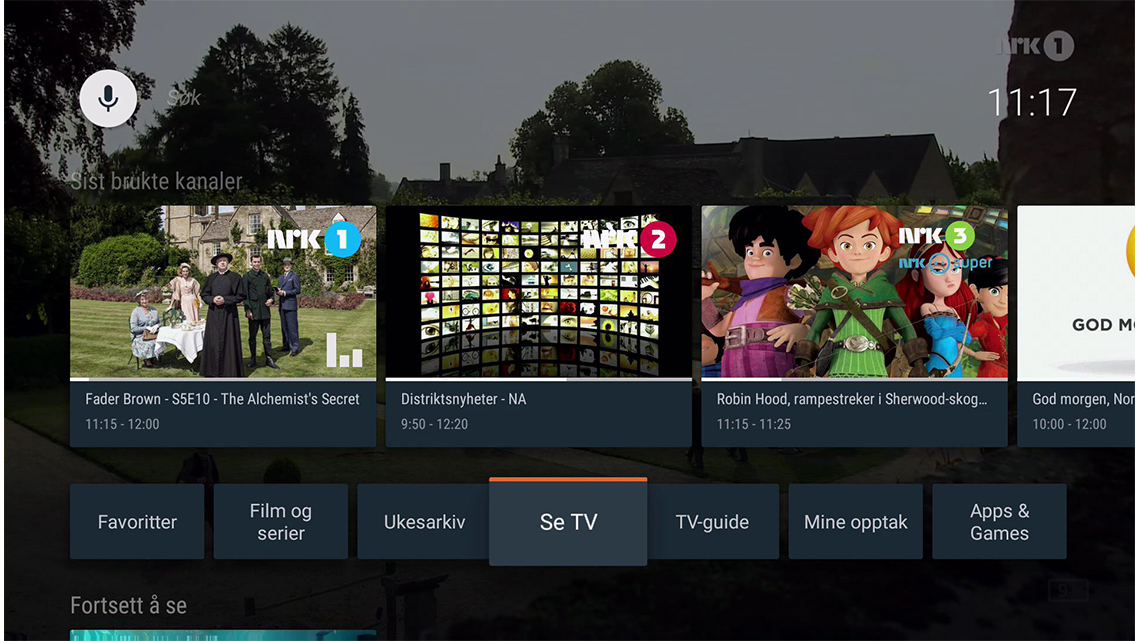 Canal Digital hovedmeny