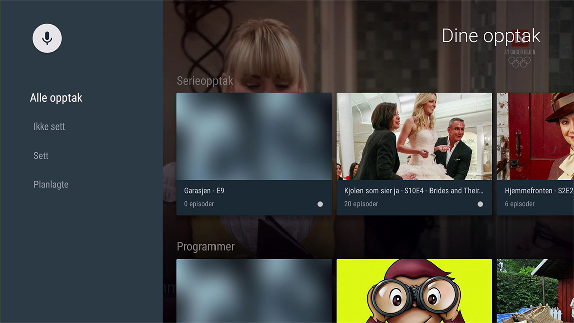 Du må ha harddisk for å ta opp